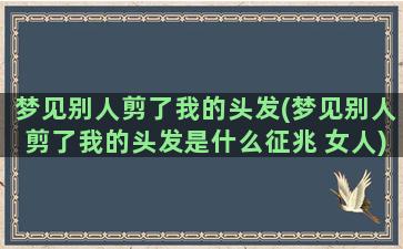 梦见别人剪了我的头发(梦见别人剪了我的头发是什么征兆 女人)